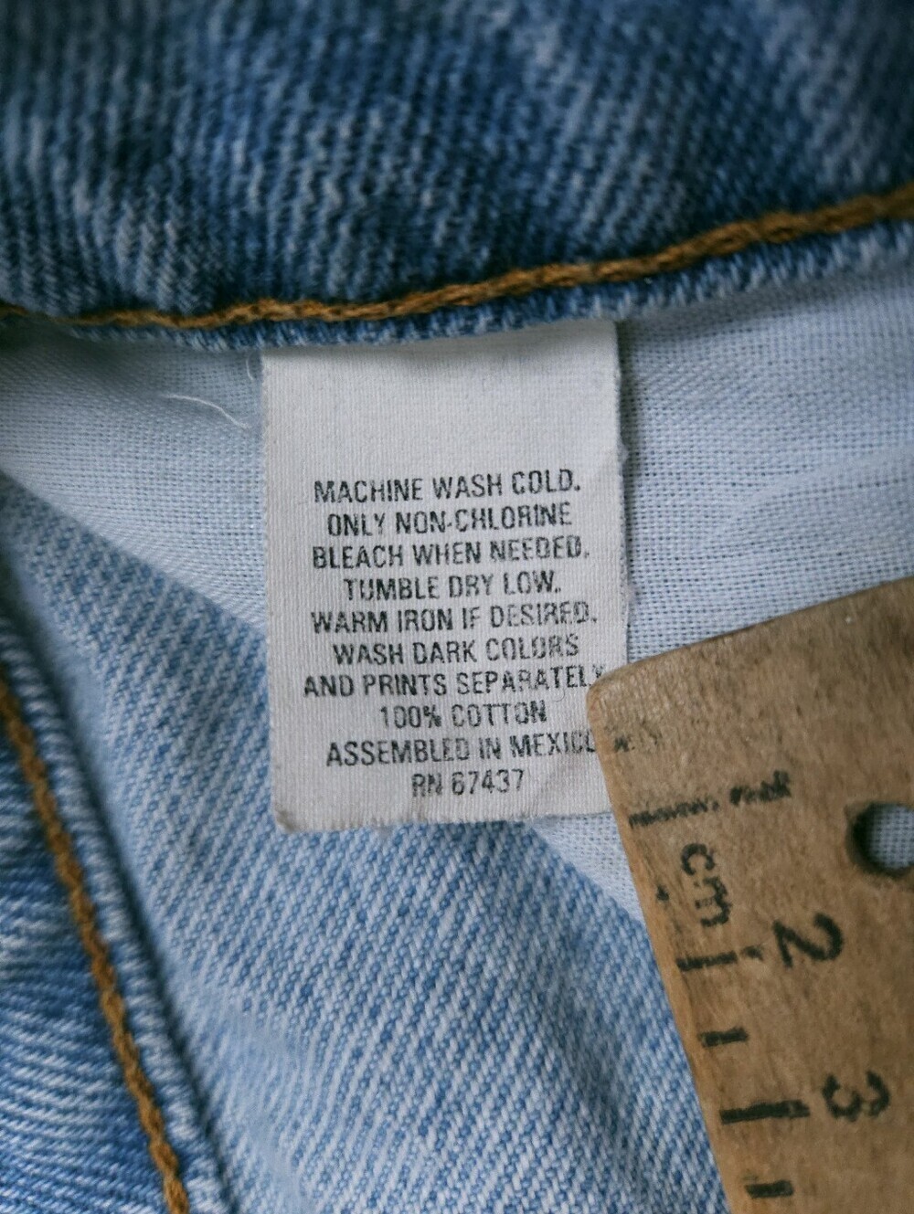 Sasson Vintage Blue Cotton Mom Jeans 90s Tapered High Waist 28x31 - Picture 10 of 14